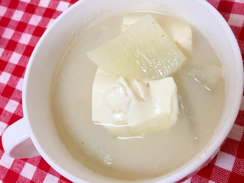 豆腐と大根の白いスープ☆